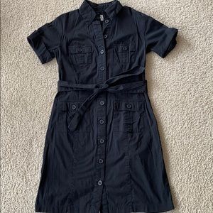 Merona button front dress with tie belt